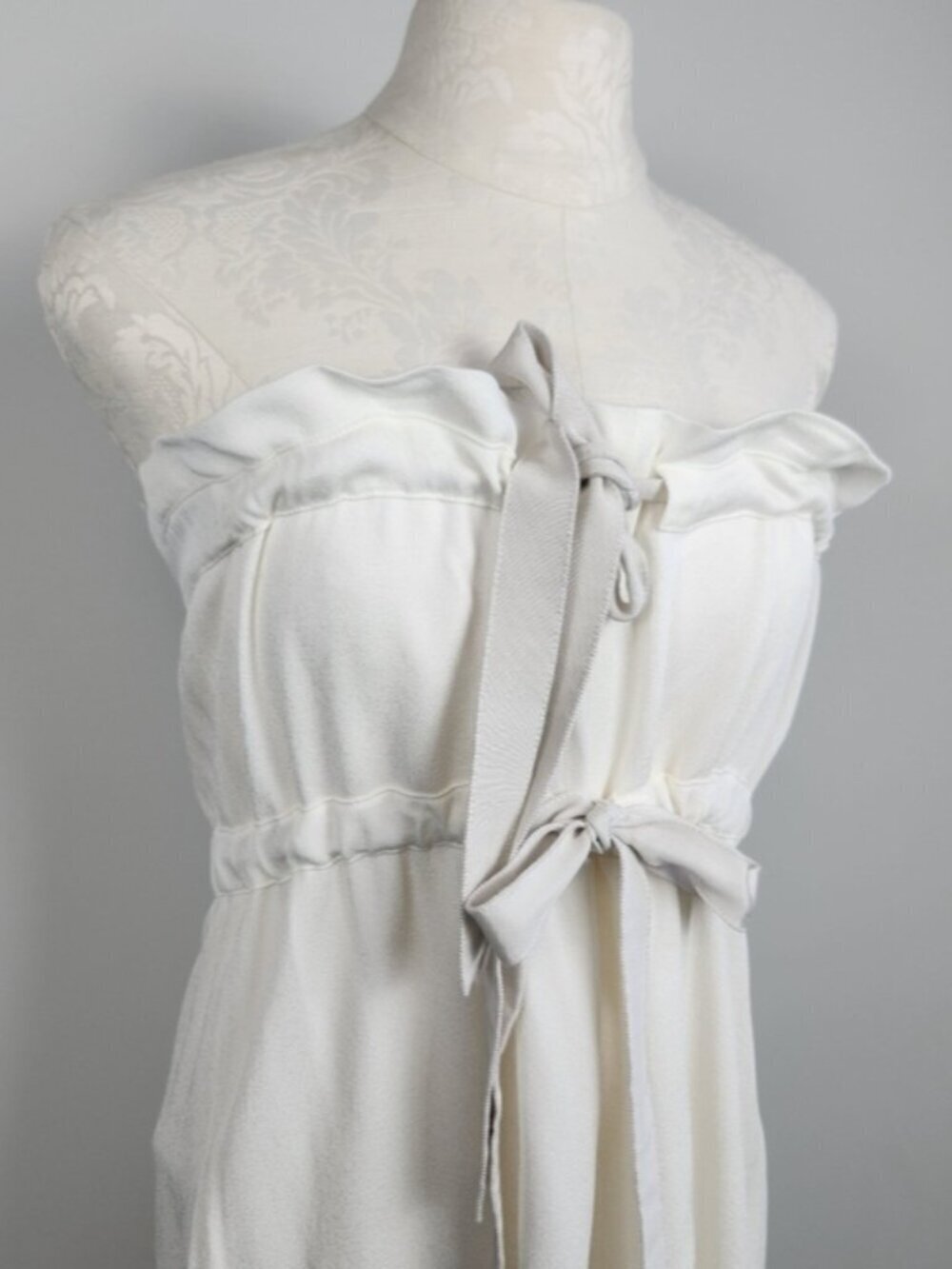 Zero + Maria Cornejo cream size 6 cream strapless dress fits Small to Medium - Picture 3 of 15